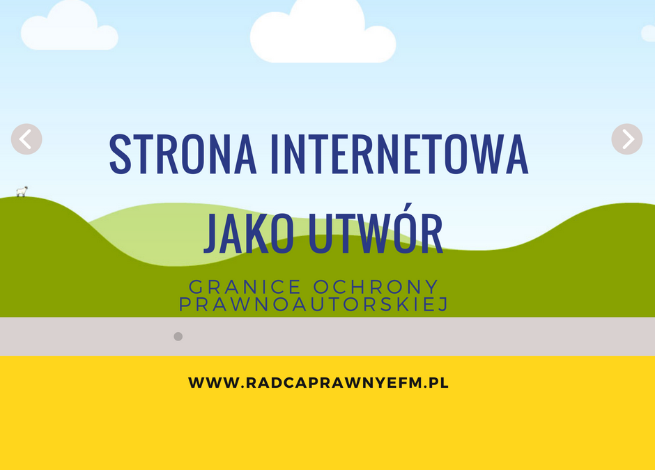 Strona internetowa jako utwór, cz. I